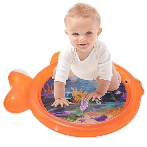 Tummy Play Time Mat for Baby Boys and Girls Over 3 Months, Inflatable Water Mat - Picture 1 of 11